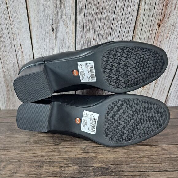 Clarks Unstructured Damson Step Black Leather Pump Women's Sz 9.5 M (Worn Once) - Picture 8 of 11